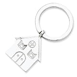 Sterling Silver House Key Ring