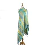 Olive N Figs 100% Silk Geometric Blessing Lime Shawl/Wrap