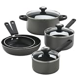 Farberware Cook's Kitchen 8-Piece Cookware Set, Gray
