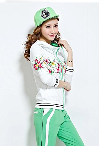 STILE MODA 春物 ジャージ風 オシャレ  スポーツウェア カットソー ピンク グリーン レッド オリジナルバッジ付き STMA-00004