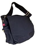 GT? Heavyweight Canvas Messenger Bag - (Black or Olive) (Black)
