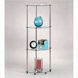 Classic Glass 4-Tier Corner Shelf