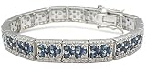 Designer Inspired Sapphire and Clear CZ Bracelet