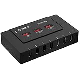ORICO HF7U-3P 7-Port USB 2.0 Hub & 3 USB Charging Port Hub (2 x 5V 2.1A & 1 x 5V 1A) - Black