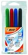 Velleda - Ecriture - 4 Feutres Velleda Grip effa�ables � sec pour tableau & ardoise blancs