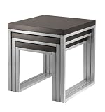 Winsome Wood Jared 3-Piece Nesting Table, Black Finish