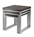 Nesting Tables - Winsome Wood Jared 3-Piece Nesting Table, Black Finish
