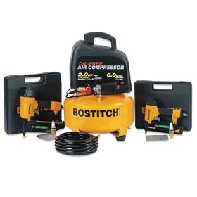 Factory-Reconditioned Bostitch U/CPACK265 16 Gauge Finish Nailer 18 Gauge Brad Nailer Compressor Combo Kit