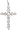 Cross Charm, Sterling Silver