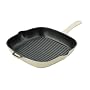 Chasseur Cast Iron 26cm Square Grill Pan Cream
