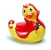 Big Teaze Toys Travel Size Red Devil Rubber Ducky Bath & Shower Massager