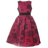 Girls Clothes Christmas Holiday MAGENTA FLORAL Dress RARE EDITIONS Girl 7-16
