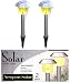 Stainless Steel Hut Solar Amber Lights Set Of 2