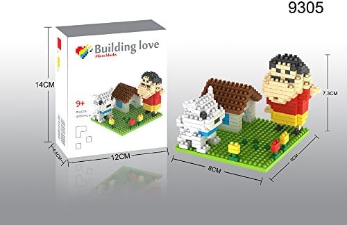 VXV Micro Blocks,Crayon Shin-chan and White dog Block Parent-child Games Building Blocks Children's Educational Toys, LOZ Nanoblock Compatible