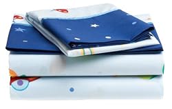 Olive Kids Out of This World Cotton Printed Sheet Set, Twin