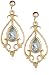 9ct Yellow Gold AME107578 Ladies Blue Topaz Drop Earrings