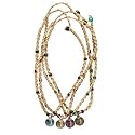 Glass Mushroom Swirl Pendant On Hemp Necklace