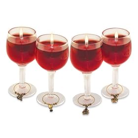Small Red Wine Glass Gel Candle by SignatureLuxury.com