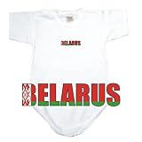 BABY BODYSUIT WHITE FLAG COLOR  BELARUS  18 - 24 Months