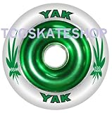 YAK Scat II Full Metal Core High Roller Performance Scooter Wheel 100mm GREEN/White