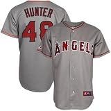 Torii Hunter Jersey: Adult 2010 Majestic Road Grey Replica #48 Los Angeles Angels of Anaheim Jersey