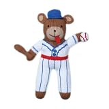 Zubels Baseball Bear  Bob 12-inch Hand-Knit Doll