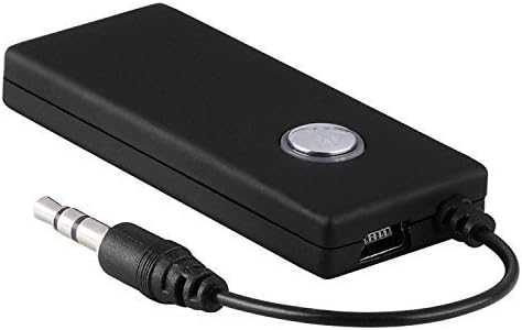 Glotronic Universal Bluetooth V2.1 Dongle Rechargeable Transmitter with 3.5 mm Audio Cable, Black