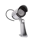 Outdoor Fake/Dummy Security Camera with Blinking Light (Color: Dark Grey with hues of Purple)