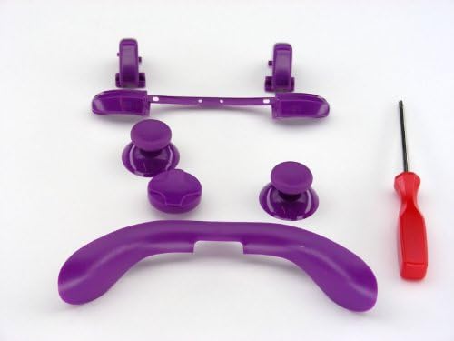 Xbox 360 Controller Custom Mod Kit - VIOLET - Thumbsticks, Dpad, RB LB, Trim, Triggers, T8 Security Driver