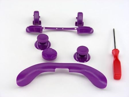 Xbox 360 Controller Custom Mod Kit - VIOLET - Thumbsticks, Dpad, RB LB, Trim, Triggers, T8 Security Driver