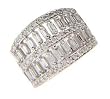 14k White Gold Diamond Victorian Cigar Band Ring