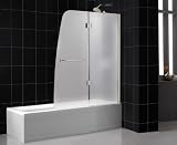 DreamLine SHDR-3148586-04-FR2 Aqua Tub Door Frosted Glass, Brushed Nickel
