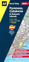 Pyrenees, Catalonia and Balearic Islands (AA Road Map Spain & Portugal)
