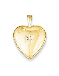 14k Gold Filled with Diamond 2-Frame Heart Locket