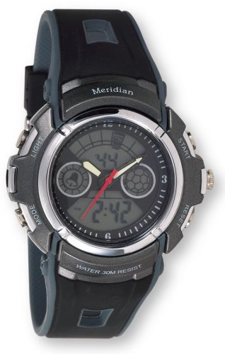 Meridian Catalina Series Ana Digi Dual Time EL Chrono w Alarm # 3341BG