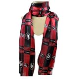 NCAA Georgia Bulldogs Flowy Silky Scarf Wrap Shall Womens Red Black Licensed