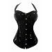 MUKA Black Halter Fashion Corset with Sequins, Gift Idea 