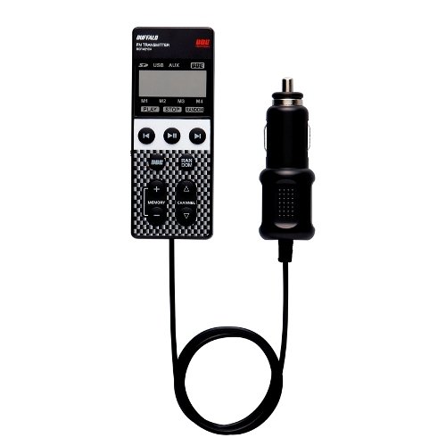 バッファローコクヨサプライ BUFFALO FMトランスミッター miniプラグ 低ノイズ設計 BBE搭載 カーボン BSFM21CA