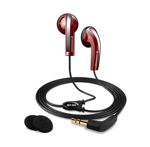 Childrens Toyshop  Third Party New : Sennheiser MX 560 - High Quality Earphones With Basswind-System - Red