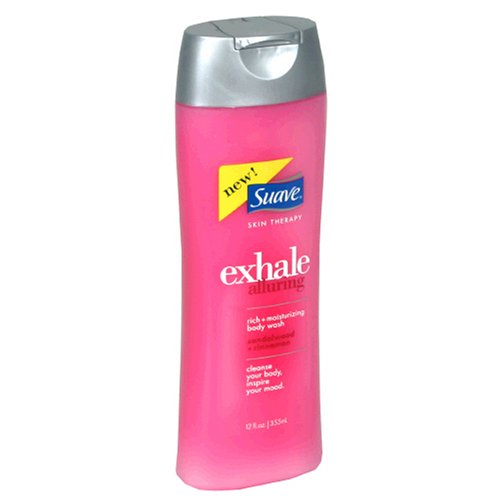 Suave Skin Therapy Body Wash, Exhale, Alluring, Sandalwood + Cinnamon, 12 fl oz (355 ml),... by Suave