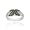 Sterling Silver 1/8ct. TDW Champagne Diamond X Design Ring