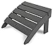 POLYWOOD OT73GY Classic Slate Gray Adirondack Ottoman