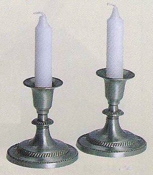 Pewter Finish Candle Holder