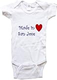 MADE IN SAN JOSE - SAN JOSE BABY - City Series - White, Blue or Pink Onesie / Baby T-shirt