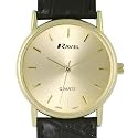 Ravel - R0101.06.1 - Montre Homme - Quartz japonais - Ecran doré - Bracelet noir effet crocodile