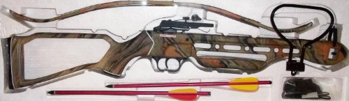 150 Lb Draw Crossbow with Aluminum Body, Fiberglass Bow and Woodland Camouflage Finish