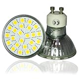 from JSG Accessories JSG GU10 5W 20 x SMD 5050 LED Super Bright Bulb in Warm White 3200-3500K  50W Halogen Bulb