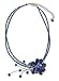 Lapis lazuli choker, 'Midnight Sea' - Lapis Lazuli Flower Necklace