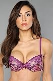 Biatta Intimates The Marilyn Bra in Frappe and Purple Velvet,Intimates for Women