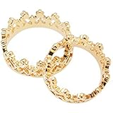 Perfect Heart Crown Ring and Midi Fashion Ring Set
